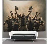 HCXXAOEYP Rugby Tapisserie Tapisseries Compétition sportive Wall-hanging Esthétique Plafond Couverture MuraleTapisseries Décoration Intérieure 70cmx100cm