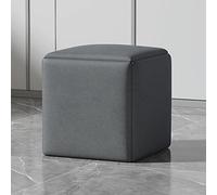 HczioN 5 en 1 Cube Nesting Ottoman Sofa Chair, Tabourets Empilables, Tissu Technologique Pouf Carré, Repose-Pieds avec roulettes Pivotantes for Salon, Salle à Manger (Color : Grigio, Size : 35CM/1