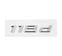 HCZION ABS Adapté for BMW Série 1 E81 E82 E87 116d 118d 120d 125d 128d 130d 135d Lettre Logo Voiture Arrière Coffre Emblème Badge Autocollants Lettres d'emblème de Voiture (Color : 118d-Chrome Silver