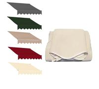 HCZION Auvents Manuels Remplacements De Tissu D'ombrage Toile D'ombrage Pour Auvent De Patio, Tissu D'auvent Rétractable Extérieur De Jardin, Vert/rouge/kaki/beige/anthracite(Color:Beige,Size:8x6.5ft/