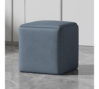 HczioN Chaise de canapé gigogne Cube 5 en 1, tabourets empilables, Pouf carré en Tissu technologique, Repose-Pieds avec roulettes pivotantes pour Salon, Salle à Manger (Couleur : Bleu foncé, Taille