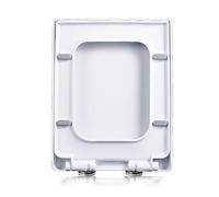 HCZKIUJY Abattant de WC rectangulaire en Plastique à Fermeture Douce, Couvercle de Toilettes à dégagement Rapide, Robuste, Facile à Nettoyer, Couvercle de Salle de Bain, carré, 04B, 06A,06C