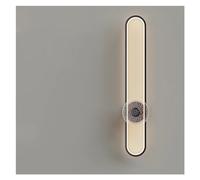 HCZKIUJY Applique Murale, Applique Murale Moderne chromée et Noire, Compatible avec la décoration intérieure d'une Chambre, d'une Table de Chevet, d'un Salon ou d'un Couloir, Long(Warm White-B1)