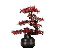 HCZKIUJY Arbre bonsaï Artificiel, Arbre à Feuilles d'érable artificielles, Ornements Zen Japonais, décoration végétale Artificielle pour l'intérieur, Salon, Salle de thé, Bureau, bonsa(A)