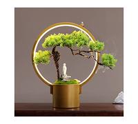 HCZKIUJY Arbre bonsaï Artificiel d'intérieur - Plante Artificielle Zen en Pot, Plante Artificielle, bonsaï de pin Japonais pour la décoration de la Maison, du Bureau, du Rebord de fenê(B)