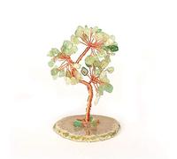 HCZKIUJY Arbre de Cristal Porte-Bonheur et Richesse, Arbre en Gravier de Fluorite Naturelle, Arbre à Sept Chakras, Pierre précieuse de guérison Naturelle, bonsaï en Cristal, Arbre à AR(Aventurine)