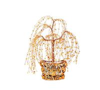 HCZKIUJY Arbre de Cristal Porte-Bonheur et Richesse Violet/Jaune, décoration pour la Maison ou Le Bureau, Arbre de Cristal Feng Shui, Arbre de Bon augure, 30 cm, Arbre à Argent Chakra (Gold)