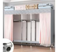 HCZKIUJY Armoire pliable en tissu, armoire portable, penderie à vêtements, organiseur de placard, organisateur de vêtements, armoire à suspendre pour la maison avec tringles de suspension