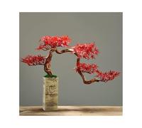 HCZKIUJY Bonsaï Artificiel Chinois, érable Rouge, Plante décorative pour Salon, Bureau ou hôtel.