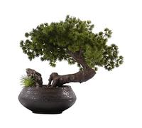 HCZKIUJY Bonsaï Artificiel, Plante décorative en Pot, pin Japonais pour Bureau, Hauteur 35 cm.