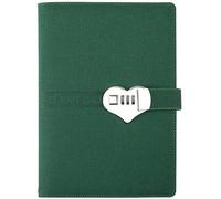 HCZKIUJY Carnets et journaux Agenda de Bureau avec Mot de Passe et Cadenas Fournitures Scolaires (Argento One Size)