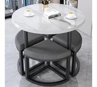 HCZKIUJY Ensemble table et chaise de négociation - Table de réception de bureau - Table de club pour salle de réception de 10,2 à 80 cm - Table ronde de réception de bureau - Table de réunion - 5