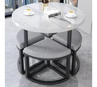 HCZKIUJY Ensemble table et chaise de négociation - Table de réception de bureau - Table de club pour salle de réception de 10,2 à 80 cm - Table ronde de réception de bureau - Table de réunion - 5