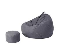 HCZKIUJY Housse de Chaise Longue en Toile imperméable avec Fermeture éclair, sans Rembourrage, café,Dark Gray