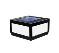 HCZKIUJY Lampadaire Solaire LED carré Moderne d'extérieur, étanche IP65, pour clôture, terrasse ou Poteau, avec Capuchon à économie d'énergie, idéal pour la décoration de Surfaces(50cm)