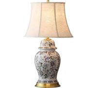 HCZKIUJY Lampe de Table en céramique Peinte à la Main, Style Traditionnel en Porcelaine, pour Chambre, Salon, Bureau ou Salle de utton Switch-77 * 46cm)