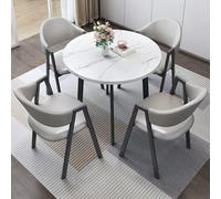 HCZKIUJY Petite table de négociation pour salle de conférence, bureau, salle de réception, table de club, table basse et chaise avec 4 chaises à dossier haut en cuir PU, pour la maison, la cuisine, le