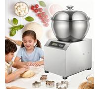 HCZKIUJY Pétrin Professionnel 5 kg/8 kg avec minuterie numérique et Couvercle Transparent, Machine à Pizza électrique Robuste, pétrin en Acier Inoxydable pour boulangeries et pizz