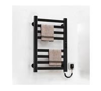 HCZKIUJY Porte-Serviettes Chauffant 8 Barres, sèche-Serviettes avec minuterie Tactile Intelligente, sèche-Serviettes Mural pour Salle de Bain, Blanc, Right Line (Black-Right Line)