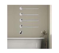 HCZKIUJY Porte-Serviettes Chauffant en Acier Inoxydable, étendoir Chauffant avec minuterie Tactile Intelligente, sèche-Serviettes Mural pour Salle de Bain, 3 Barres (Silver-4 Rods)