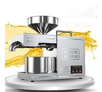 HCZKIUJY Presse à Huile Automatique, en Acier Inoxydable de qualité Alimentaire, pour arachides, graines de Lin, périlla, Tournesol et sésame, à Chaud et à Froid. Nettoyage Facile et f