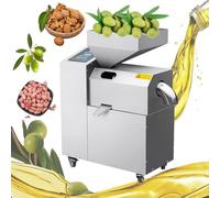 HCZKIUJY Presse à Huile d'olive, extracteur d'huile Chaude/Froide 1500 W avec contrôle de température, Acier Inoxydable, extrait également Les graines de Lin et Les arachides.