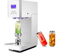 HCZKIUJY Scelleuse de boîtes de Conserve électrique, réglable pour différentes Tailles de boîtes, Solution de scellage Automatique pour l'emballage Commercial de Boissons