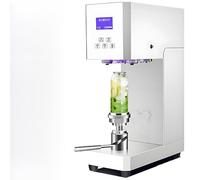 HCZKIUJY Scelleuse de boîtes de Conserve - Entièrement Automatique, Hauteur réglable de 9,1 à 17 cm, Convient aux boîtes en Aluminium et en Plastique, idéale pour Un Usage commerc(Black)