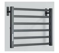 HCZKIUJY Sèche-Serviettes électrique en Acier Inoxydable 304, Affichage numérique Tactile, minuterie préréglée, Thermostat, étanche (Black 8003-Right wire)