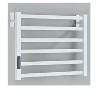 HCZKIUJY Sèche-Serviettes électrique en Acier Inoxydable 304, Affichage numérique Tactile, minuterie préréglée, Thermostat, étanche (White 8003-Left wire)