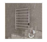 HCZKIUJY Sèche-Serviettes Mural électrique en Acier Inoxydable avec écran Tactile, minuterie et réglage de la température. Fonctionne sur Secteur. Gris.(Silver-Right Line)