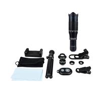 HD 40X Zoom Télescope Téléobjectif Monoculaire Téléphone Caméra Lentille Mini en Métal Mobile for Camping Tourisme Clair Image(B)