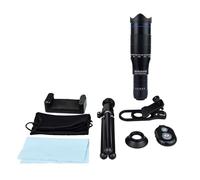 HD 40X Zoom Télescope Téléobjectif Monoculaire Téléphone Caméra Lentille Mini Télescope en Métal Téléobjectif Mobile for Camping Tourisme(A)