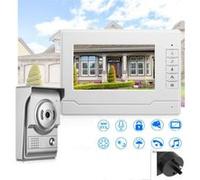 HD 7 pouces couleur LCD visiophone Intercom Sonnette caméra de vision nocturne AU
