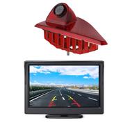 HD 720p Caméras de recul en 3ème feu Stop IN ble de 10m + Stand-Alone Moniteur 4,3 Pouces pour Opel Movano B/ Vauxhall Movano B/ Master/ NV400 2010-2019