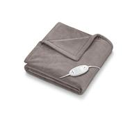 HD 75 - Couverture chauffante Taupe - Ultra douce, respirante et temprature réglable avec arret automatique- 180 x 130cm