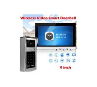 HD 9 pouces couleur LCD visiophone Intercom Sonnette caméra de vision nocturne AU