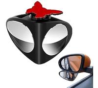 HD Car Blind Spot Elimination Mirror, Dual-View Auxiliary Mirrors, 360° Rotatable Rain/Fog Resistant Blind Spot Mirrors, For SUV,Truck And RV (Black-Right)