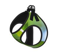 Hd Green Harnais d'été pour chien avec impression nature douce et légère, harnais réfléchissant pour une promenade facile