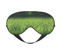 HD Green Nature Print Masque pour les Yeux Doux - Sommeil Confortable, Bloque la Lumière, Couverture Complète Des Yeux, Idéal Pour Voyage, Méditation