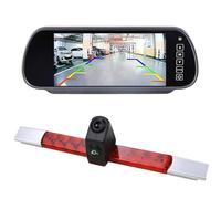 HD IP68 1280 pixels - Double caméra de recul - Aide au stationnement - Avec angle réglable - Compatible avec Fiat Ducato aus/Hella 2DA 343 106-201 - Universel - Caméra de recul + rétroviseur de 7"