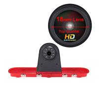 HD IP68 Troisième monté sur Le Toit Haut Lampe Frein lumière Vue arrière Caméra de recul Peut Ajuster l'angle Vision Nocturne Infrarouge pour Citroen Dispatch/Toyota Proace/Peugeot Expert Traveller