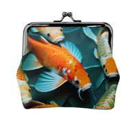 Hd Koi Fish Petite trousse de maquillage pour sac à main, mini sacs cosmétiques portables, pour salle de sport et usage quotidien, Noir , Taille unique, Pochette à monnaie