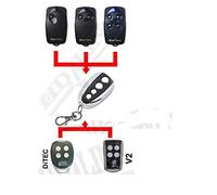 HD-Line 10X-nice-V2 Flor-S Télécommande Universelle 433 MHZ à Rolling Code pour Porte de Garage, Argent, Set de 10 Pièces