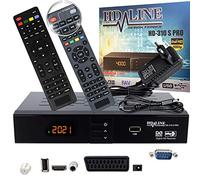 hd-line 310S Pro Récepteur Satellite HD Récepteur Satellite Numérique Récepteur HDMI DVB S2 pour Sat HD Récepteur HDMI Sat Récepteur HDMI HD Sat Digital pour Récepteur Satellite pour TV DVB-S, Noir
