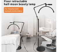 HD-M2X Lampadaire LED 20W Lumière de remplissage en demi-lune 3000K-6000K dimmable avec pied métallique ajustable - Parfait pour les salons de beauté, le maquillage et les livestreams