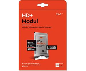 HD+ Module Comprenant Une Carte HD+ pour recevoir des programmes Pendant 6 Mois (Uniquement pour récepteur Satellite et télévision avec Interface CI+)