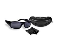 HD Polar View Lunettes de soleil polarisées pour homme et femme Verres avec protection UV400 de catégorie 3 Modèle unisexe avec étui à lunettes et chiffon de nettoyage en noir, Noir , 1 Stück schwarz