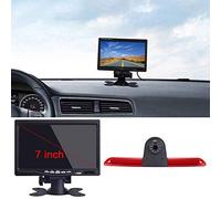 HD Troisième monté sur Le Toit Haut Lampe Frein lumière Vue arrière Caméra de recul Peut Ajuster l'angle Vision nocturne infrarouge pour Benz Sprinter W906/Transit Ducato Crafter+ Moniteur de 7 pouces