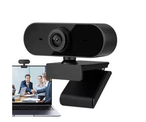 HD Webcam, 720P USB Camera avec microphone | 360-Degree Laptop Desktop, Plug and Play for Video Appels Learning, Manuel Focus Rotatable Base, Driver-Free ABS Construction